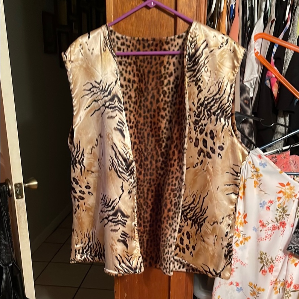 Source Unknown Brown Relaxed Reversible Vest - image 2